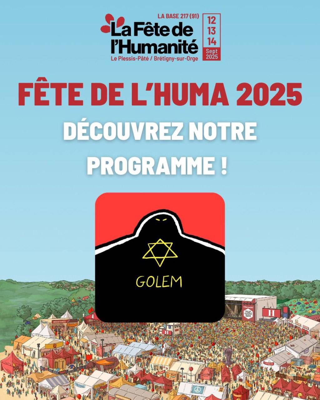 Golem et JJR à la fête de l&rsquo;Humanité 2025